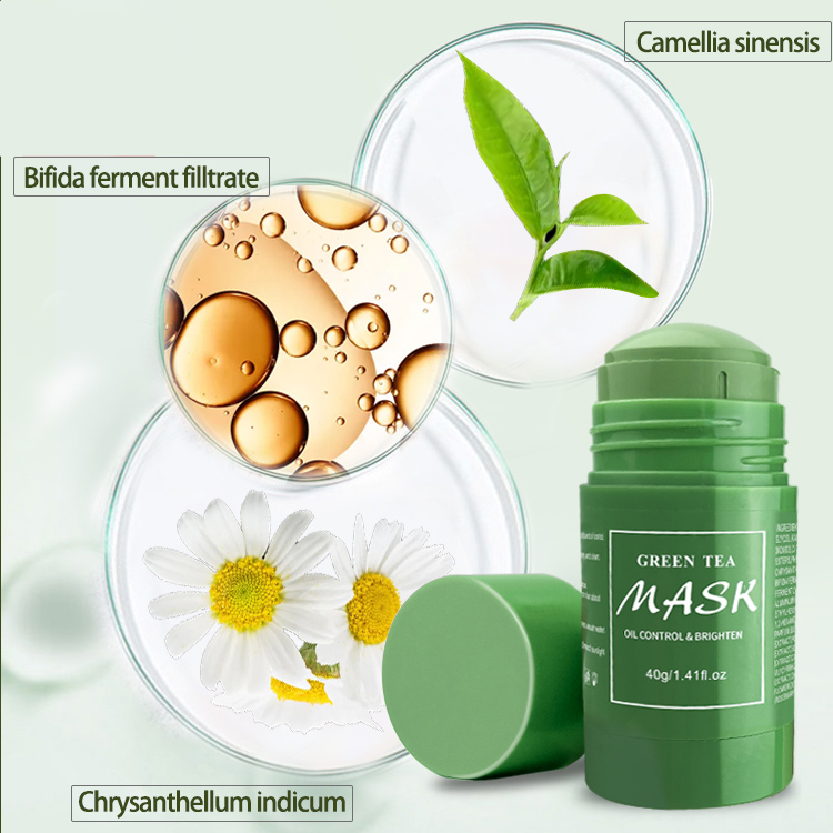  Natural Skin Repair Remove Organic Green Tea Clay Mask Stick