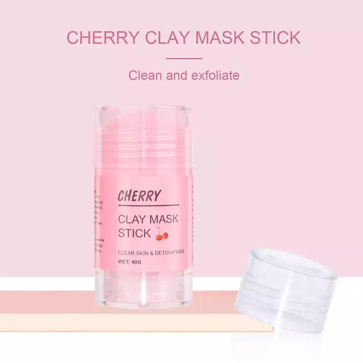 Skin Care Strawberry Stick Purifying Deep Clean Pink Clay face Mask Stick