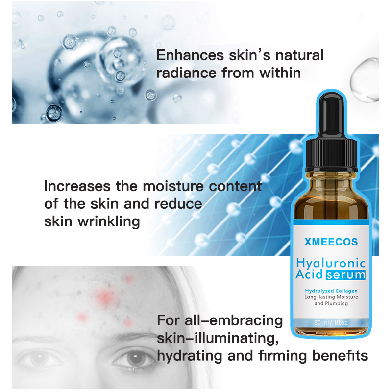 Organic Moisturizing Whitening Vitamin C Serum For Face Hyaluronic Acid Serum Skin Care 30ml