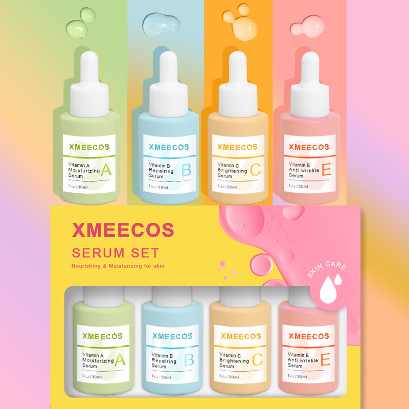 OEM/OBM VC Serum VA VB Face Skin Care Kit Facial Essence Whitening Moisturizing Repair Serum Set