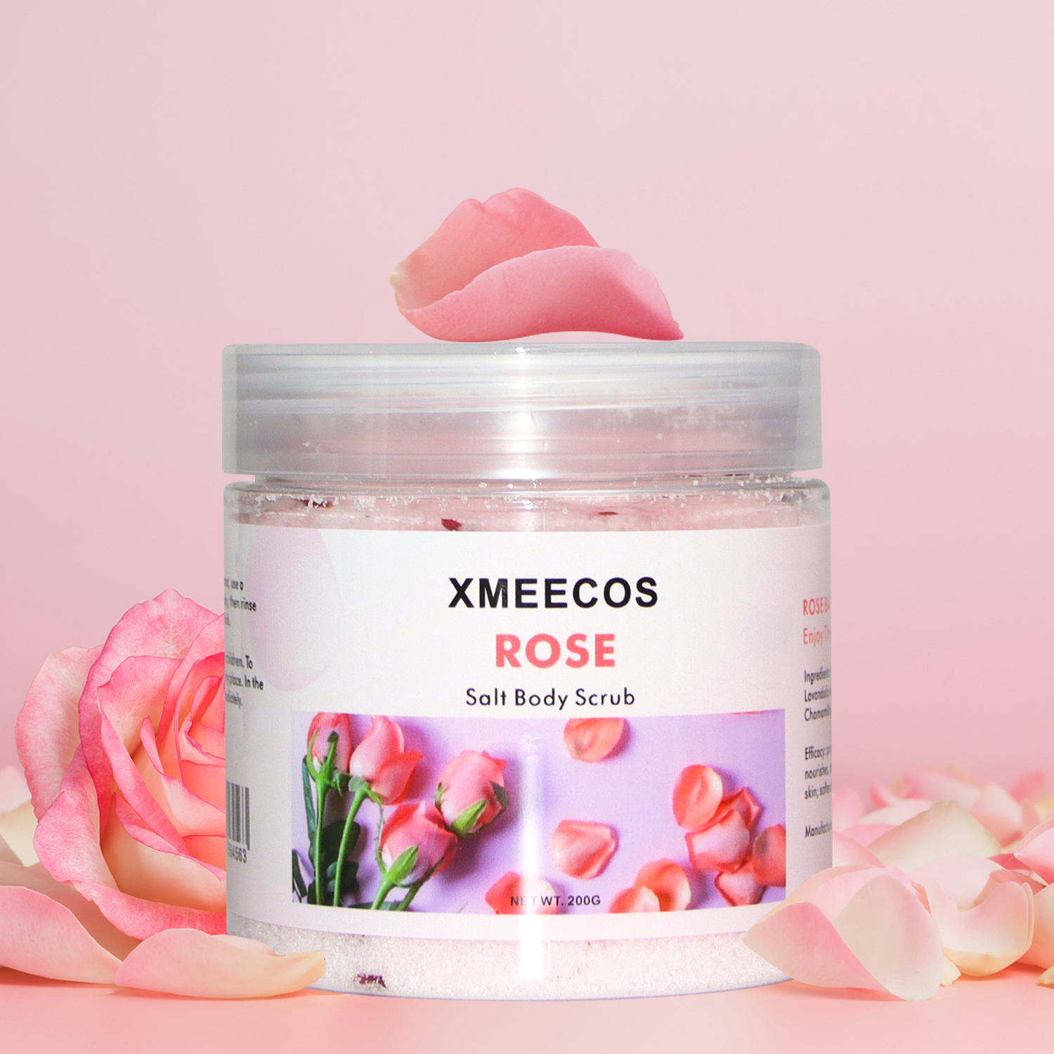 Custom Logo Natural Rose Plant Body Scrub