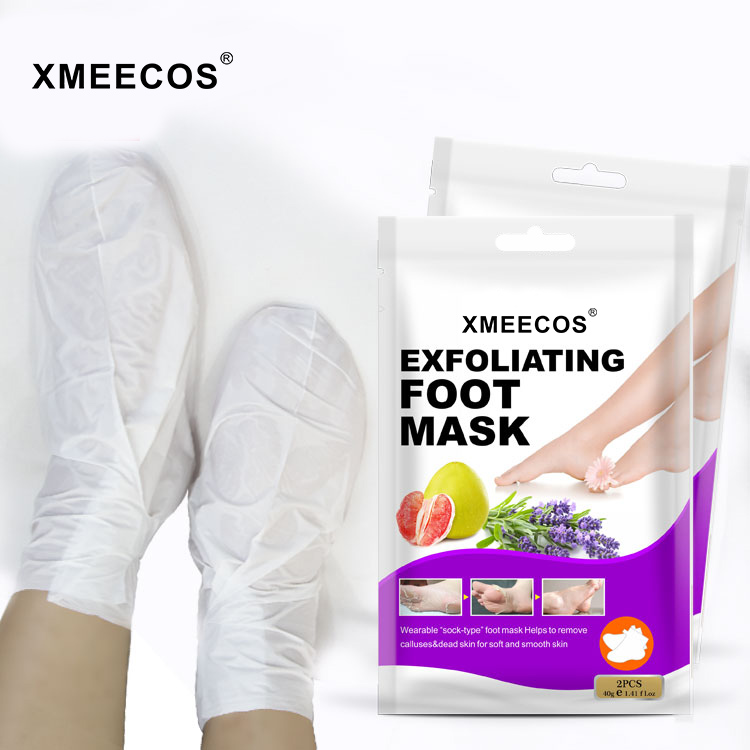 OEM Private Label Natural Lavender Foot Mask Skin Care Moisturizing Exfoliating Peeling Off Foot Mask
