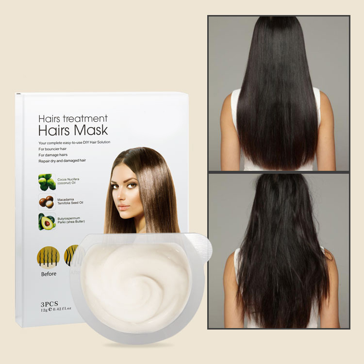 Salon Hair Care Products Shea Butter Organic Argan Oil Repair Damage Dry Frizz Restore Soft Smooth Hair Mask