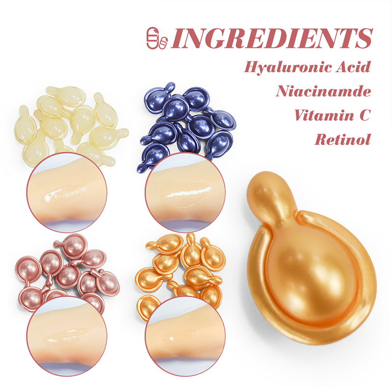 Face Serum Capsules Anti Aging For Skin Vitamin C Hyaluronic Acid Retinol Capsules Serum