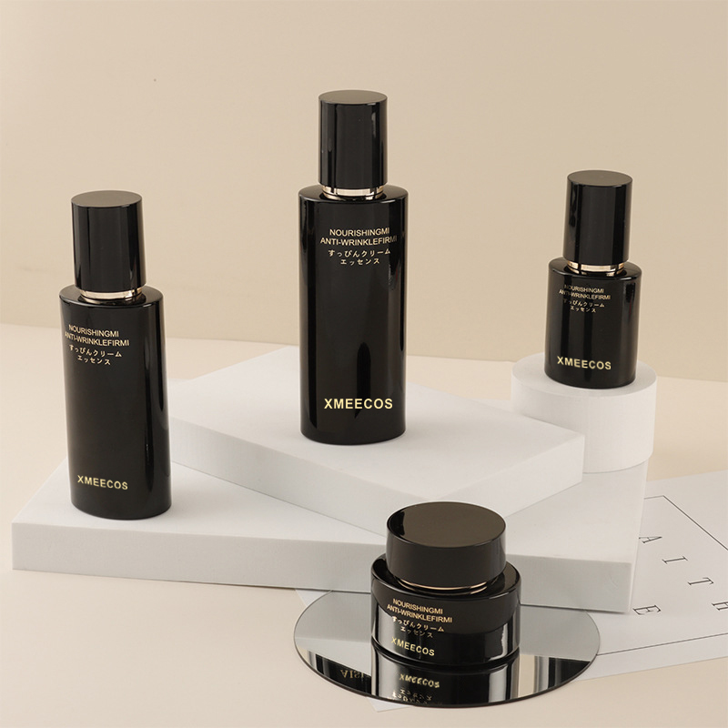 Men Skin Care Set Anti Acne Deep Cleaning Black Set