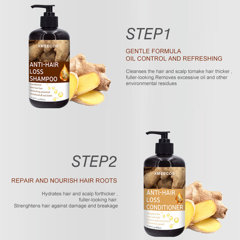 Natural Herbal Ginger Hair Growth Shampoo And Conditioner
