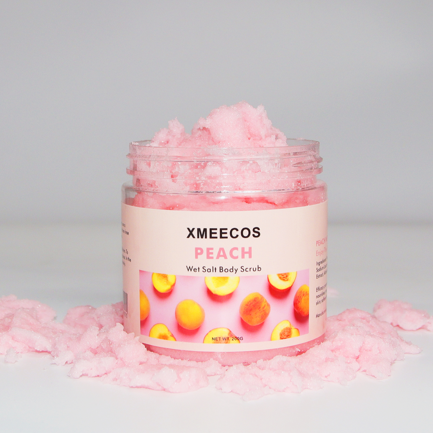 Peach Fruit Salt Shea Butter Sugar Body Scrub