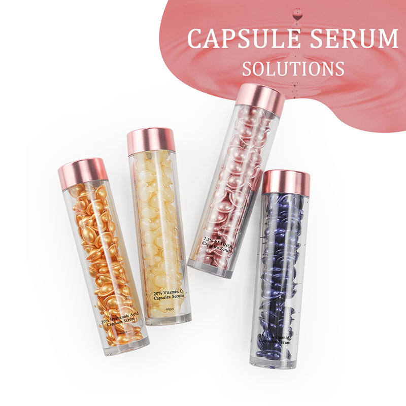 Face Serum Capsules Anti Aging For Skin Vitamin C Hyaluronic Acid Retinol Capsules Serum