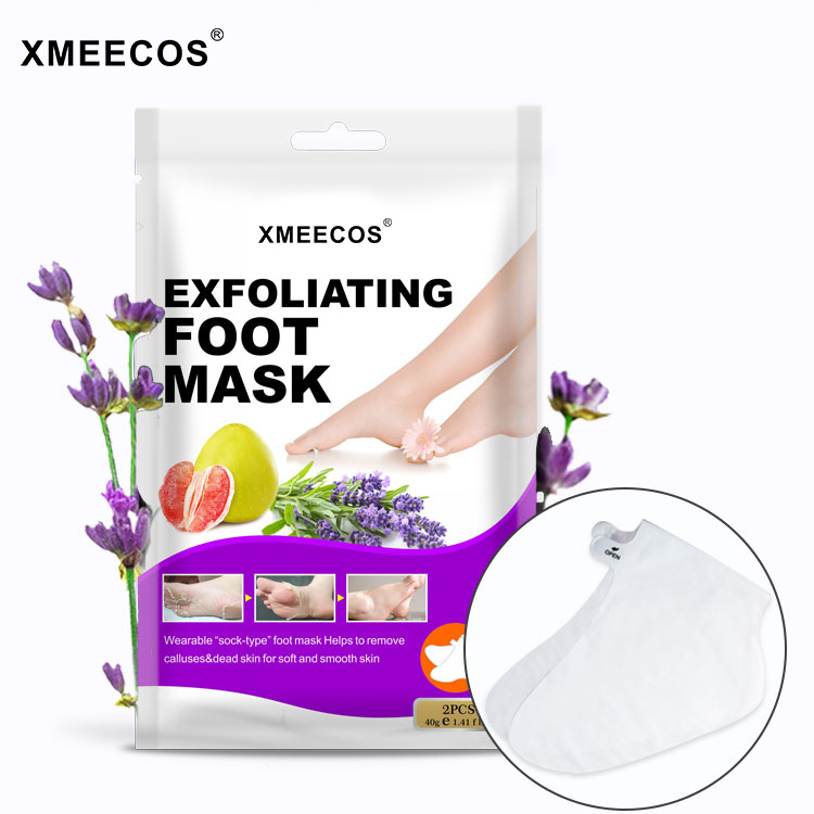 OEM Private Label Natural Lavender Foot Mask Skin Care Moisturizing Exfoliating Peeling Off Foot Mask