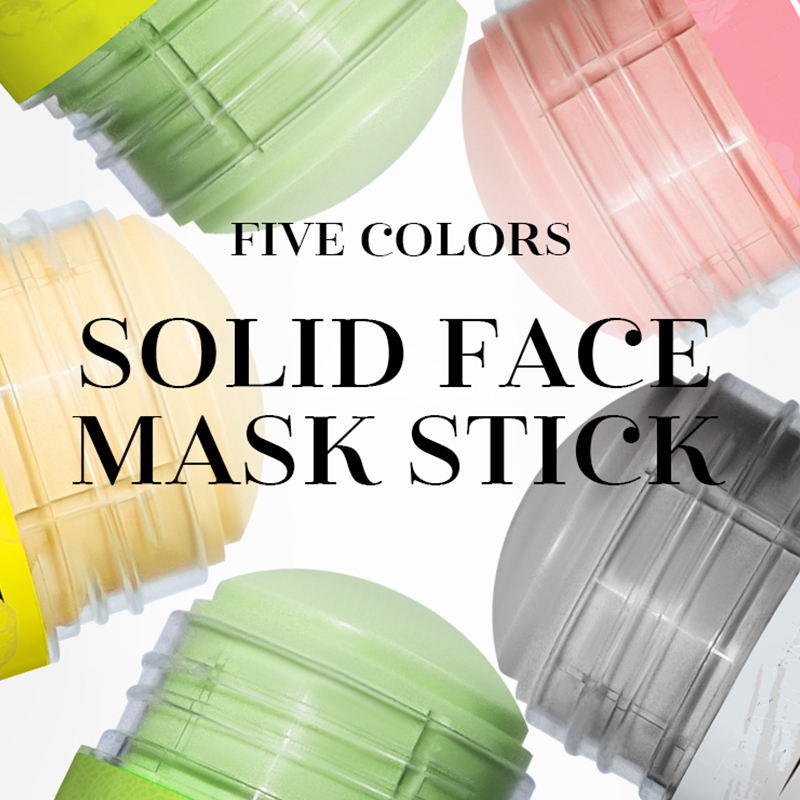 Private Label Blackheads Remover Deep Cleansing Face Clay Mask Rose Pink Turmeric Green Tea Dead Sea Mud Mask Stick