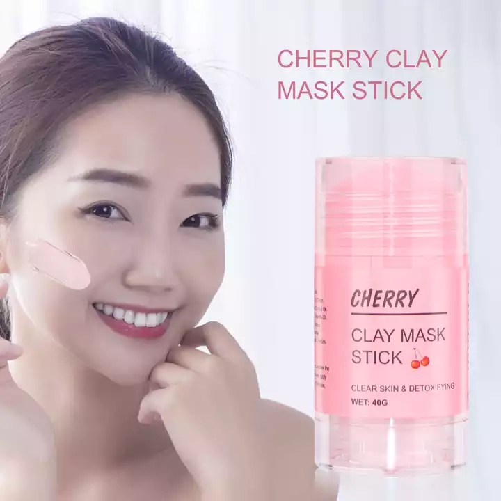 Skin Care Strawberry Stick Purifying Deep Clean Pink Clay face Mask Stick