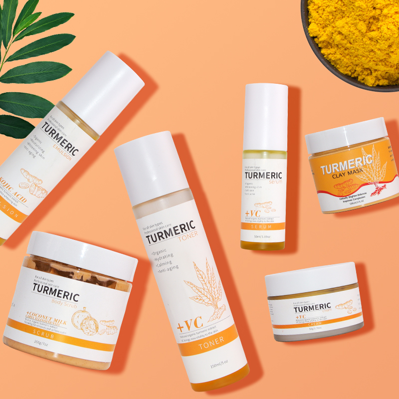 Organic Skin Care Set Anti Acne Whitening Turmeric Skin Set