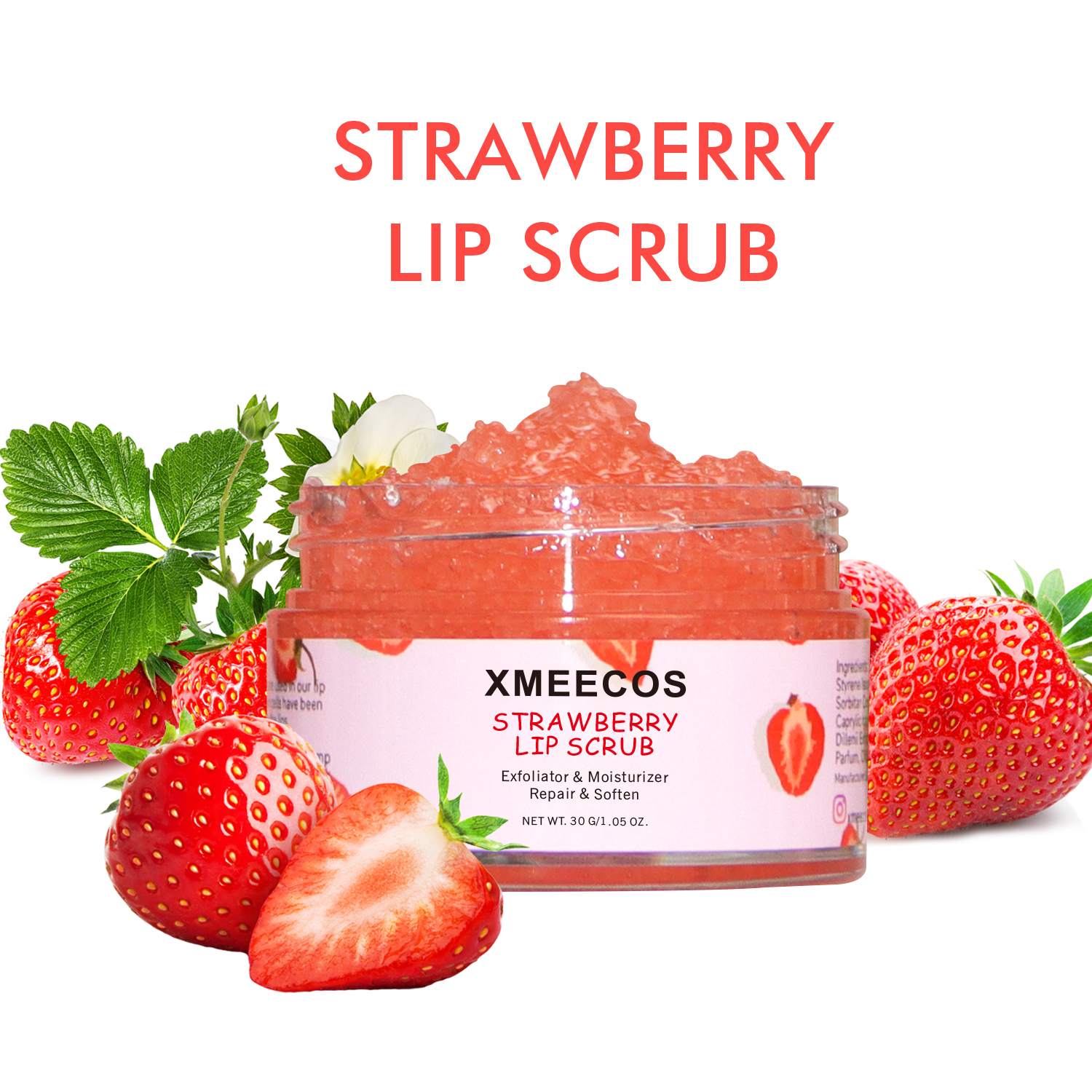 Lightening Exfoliator Strawberry Sugar Lip Scrub