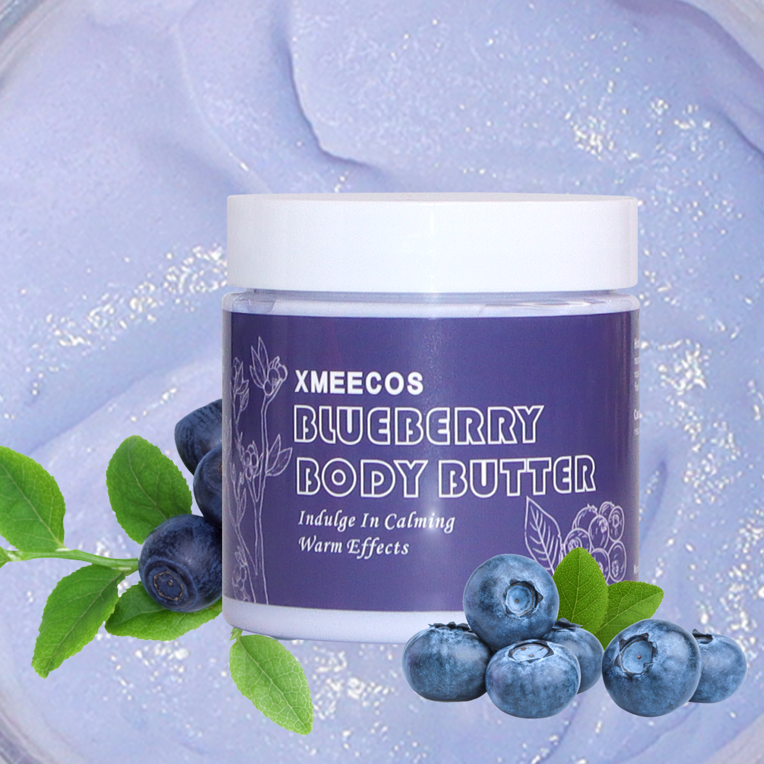 Private label natural organic blueberry body butter