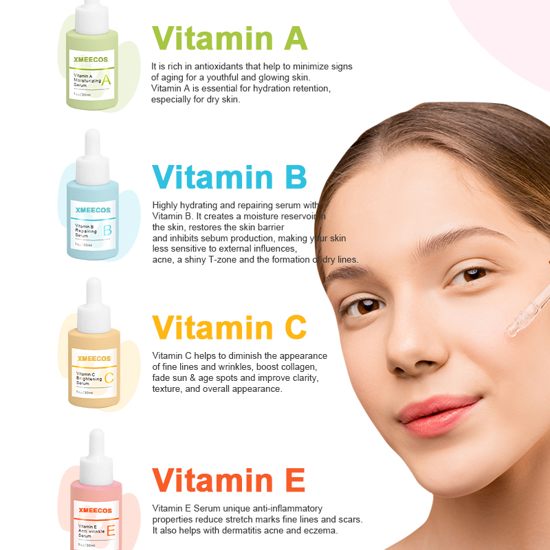 OEM/OBM VC Serum VA VB Face Skin Care Kit Facial Essence Whitening Moisturizing Repair Serum Set