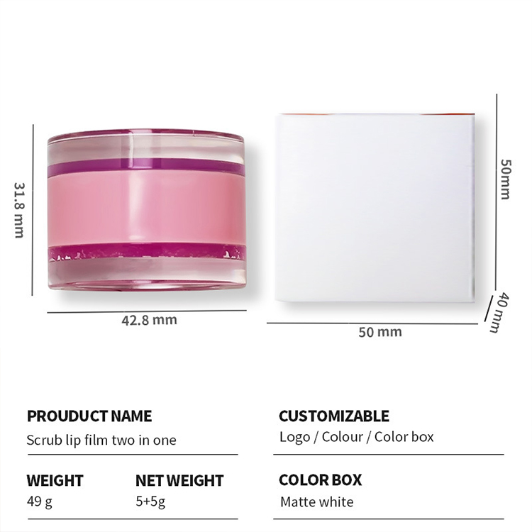 Lip Care 2 Set in One Fruit Extract Lip Scrub Lip Balm