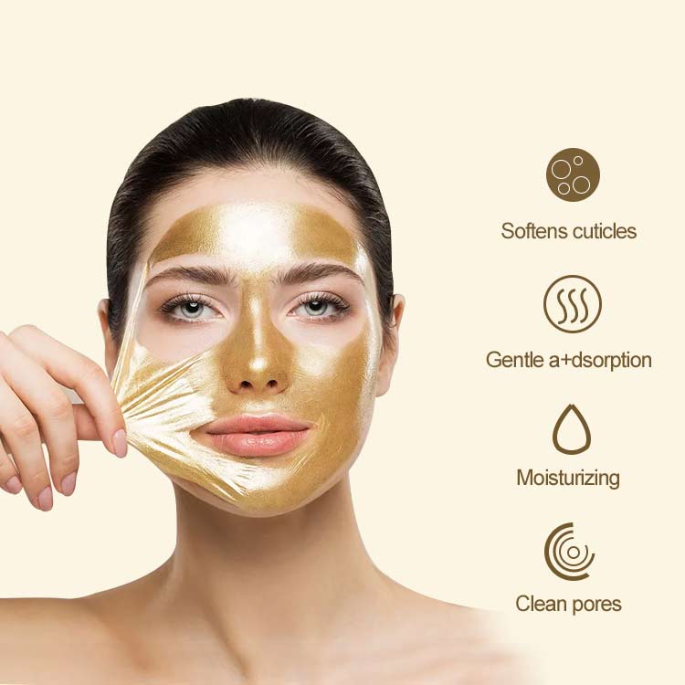  Face Tearing 24K Collagen Peel off Golden Bamboo Charcoal Peeling Mask