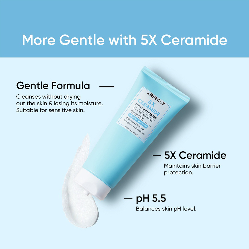 5X Ceramide Amino Acid Gentle Facial Wash Cleanser