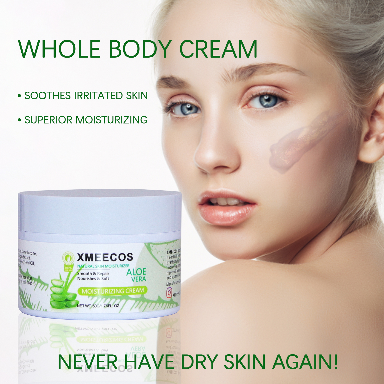 Natural Aloe Vera Moisturizer Facial Cream 