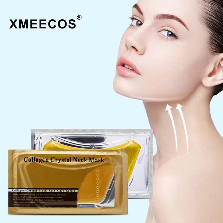 24k Gold Collagen Mask Anti Wrinkle Pure Gold Gel Crystal Collagen Gold Powder Neck Mask For Neck