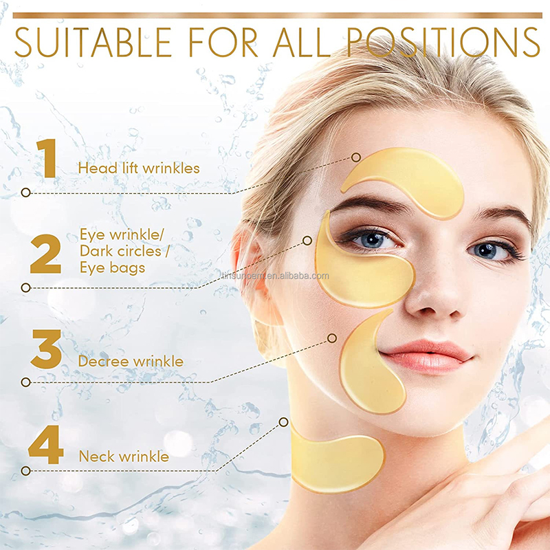 Under Eye Sleeping Mask Crystal Gel 24k Gold Collagen Eye Patches 