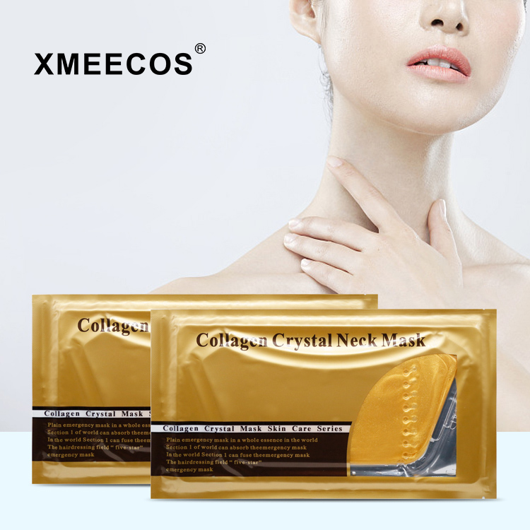 24k Gold Collagen Mask Anti Wrinkle Pure Gold Gel Crystal Collagen Gold Powder Neck Mask For Neck
