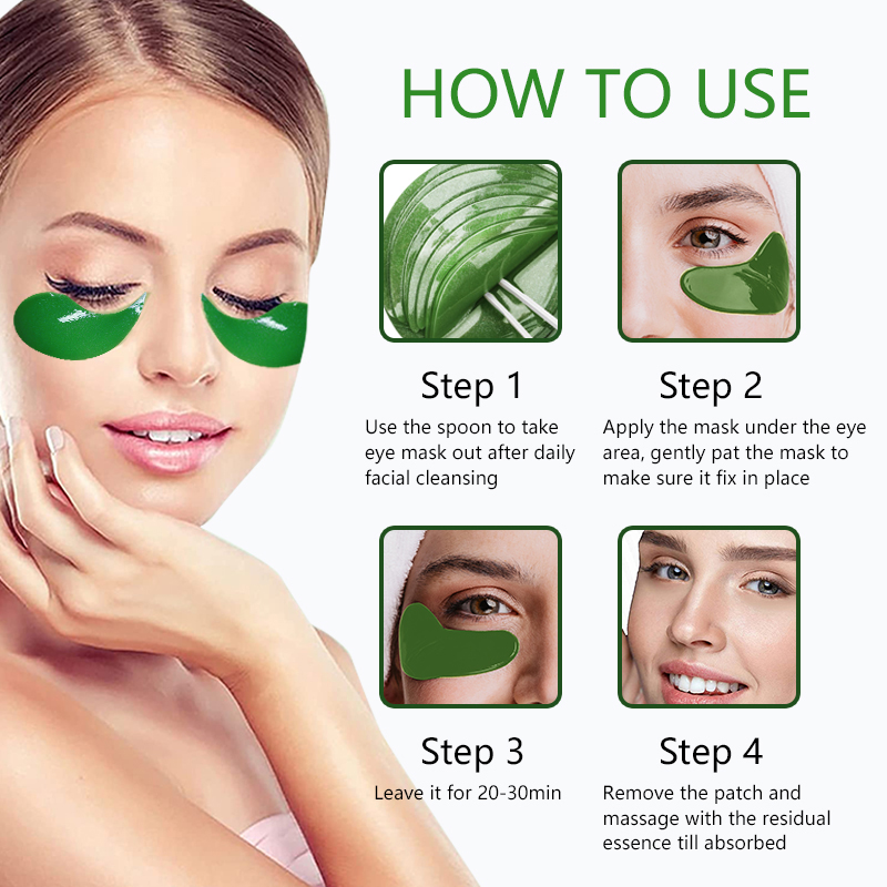 Aloe Vera Eye Mask Anti Eye Bags Gel Remove Dark Circle Collagen Crystal Eye Mask