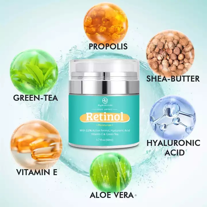 Organic Anti Aging Wrinkles 2.5 % Active Retinol Vitamin E Moisture Face Cream
