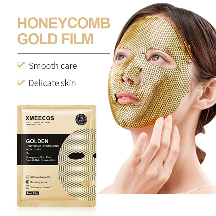 24K Golden Firm Honeycomb Smooth Skin Rejuvenation Facial Sheet Mask