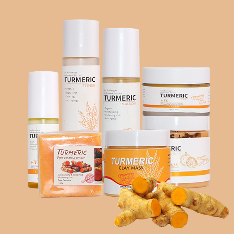 Organic Skin Care Set Anti Acne Whitening Turmeric Skin Set