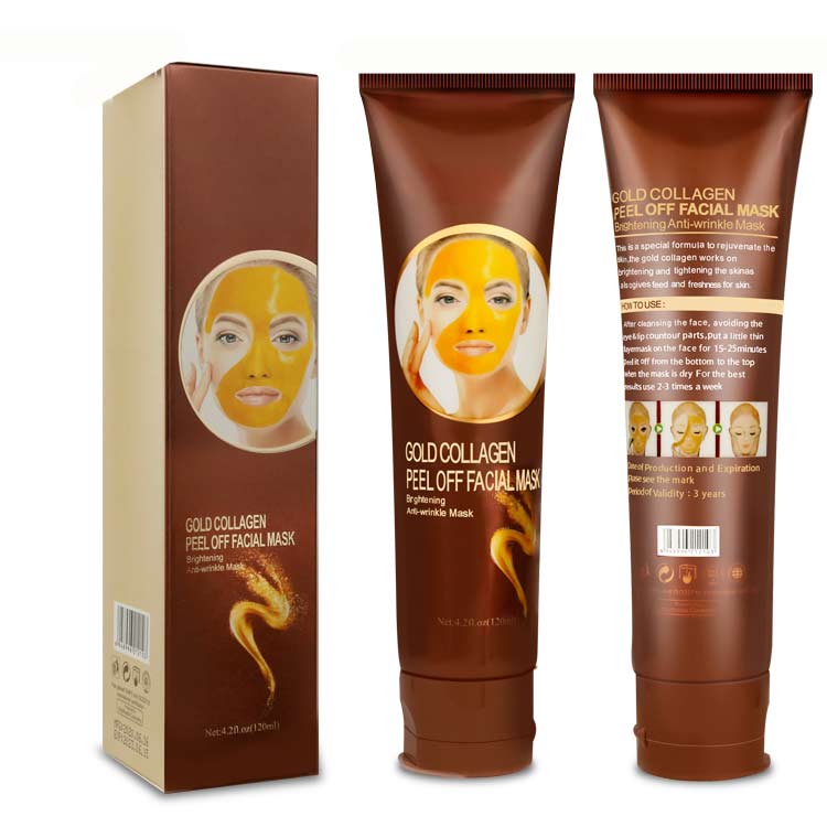  Face Tearing 24K Collagen Peel off Golden Bamboo Charcoal Peeling Mask