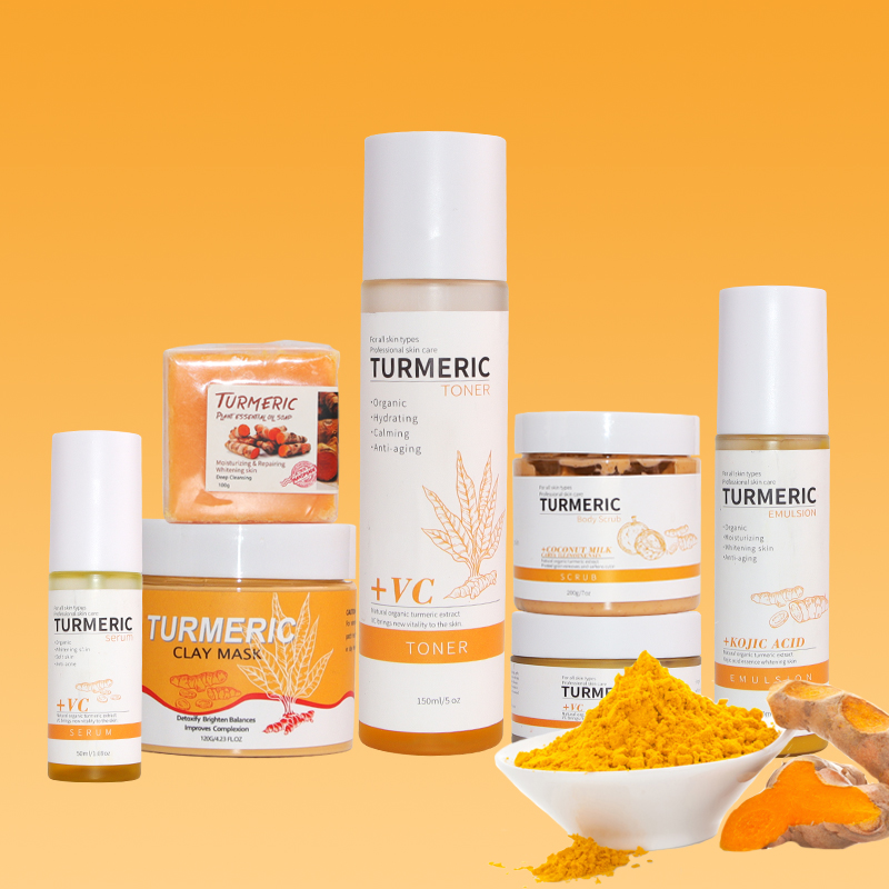 Organic Skin Care Set Anti Acne Whitening Turmeric Skin Set