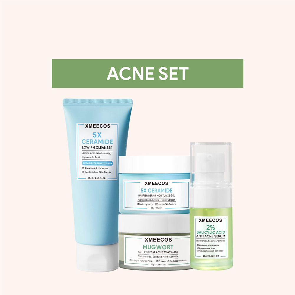 Private Label Facial Set Organic Acne Treatment Skin Care Set