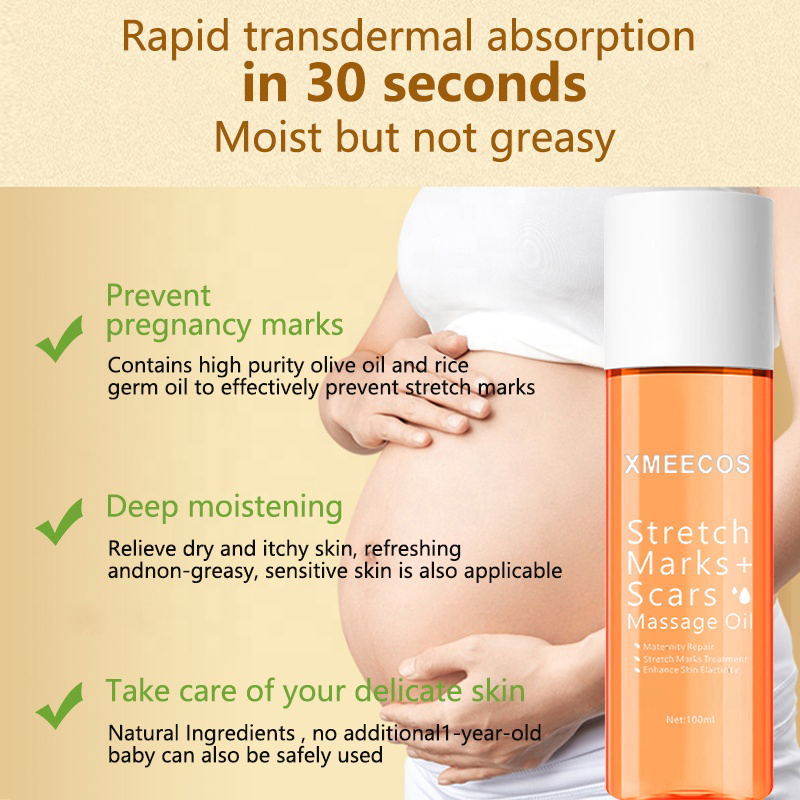 Natural Maternity Skin Care Body Scar Repair Massage Oil Stretch Marks Removal Essential Body Oil
