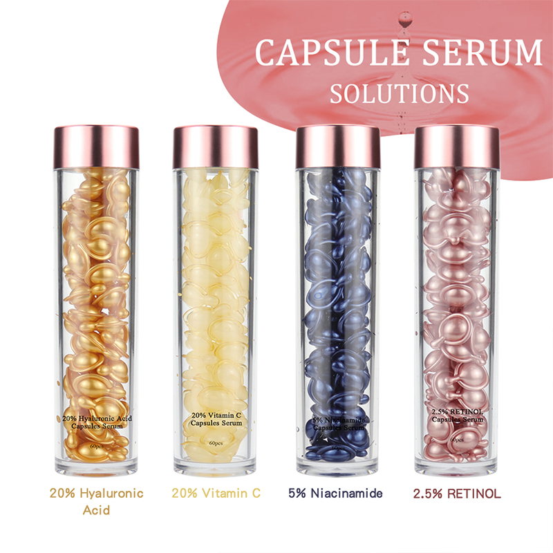 Face Serum Capsules Anti Aging For Skin Vitamin C Hyaluronic Acid Retinol Capsules Serum