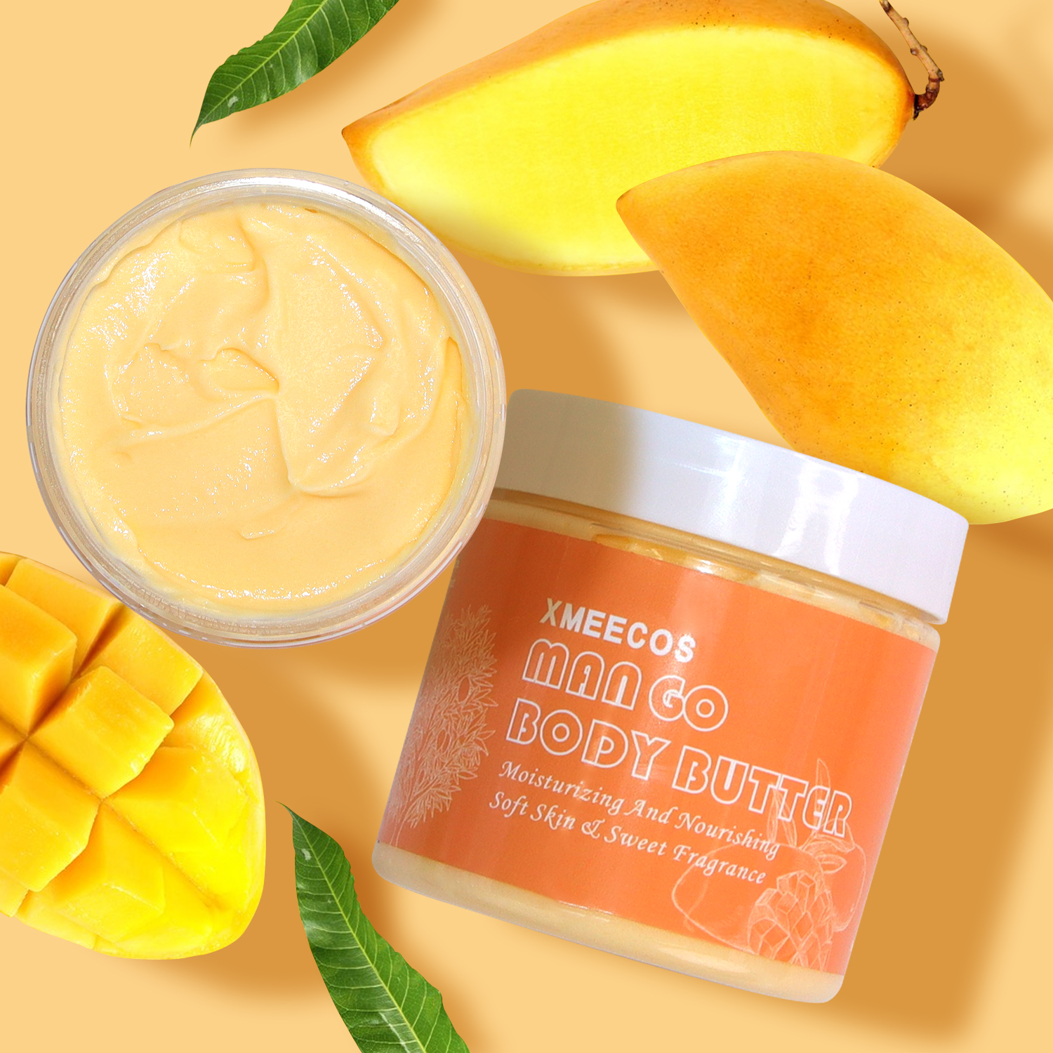 Moisturizing Hydrating Natural Mango Raw Organic Whipped Body Butter